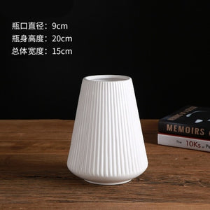 Classic Mediterranean Ceramic Vase Nordic Modern Simple Ceramic Vase Home Flower Inserter Creative Decoration