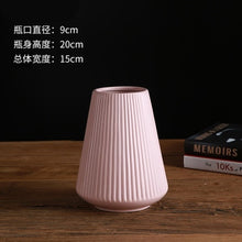 Load image into Gallery viewer, Classic Mediterranean Ceramic Vase Nordic Modern Simple Ceramic Vase Home Flower Inserter Creative Decoration