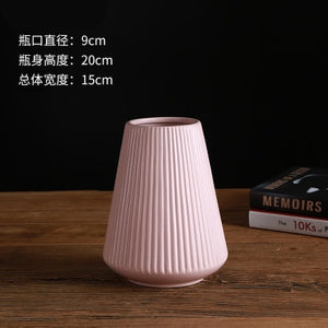 Classic Mediterranean Ceramic Vase Nordic Modern Simple Ceramic Vase Home Flower Inserter Creative Decoration