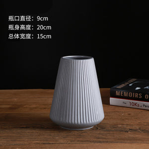 Classic Mediterranean Ceramic Vase Nordic Modern Simple Ceramic Vase Home Flower Inserter Creative Decoration