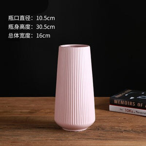 Classic Mediterranean Ceramic Vase Nordic Modern Simple Ceramic Vase Home Flower Inserter Creative Decoration