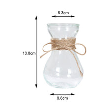 Load image into Gallery viewer, Nordic Glass Vases Living Room Table Decoration Transparent Water Hydroponics Flower Rope Dry Flower Vase DIY Valentine&#39;s Day