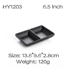 Load image into Gallery viewer, BalleenShiny Melamine Black Sauce Dish Frost Tableware Seasoning Vinegar Relish Plate Kitchen Cooking Tools Flavor Dish Supply