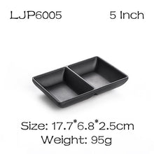 Load image into Gallery viewer, BalleenShiny Melamine Black Sauce Dish Frost Tableware Seasoning Vinegar Relish Plate Kitchen Cooking Tools Flavor Dish Supply