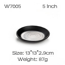 Load image into Gallery viewer, BalleenShiny Melamine Black Sauce Dish Frost Tableware Seasoning Vinegar Relish Plate Kitchen Cooking Tools Flavor Dish Supply