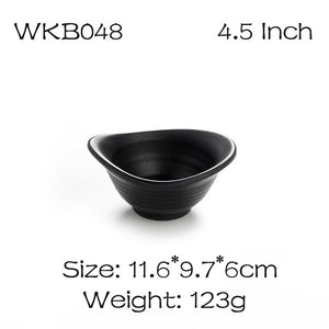 BalleenShiny Melamine Black Sauce Dish Frost Tableware Seasoning Vinegar Relish Plate Kitchen Cooking Tools Flavor Dish Supply