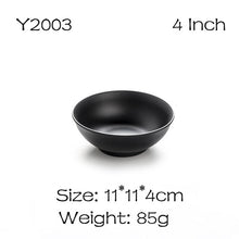 Load image into Gallery viewer, BalleenShiny Melamine Black Sauce Dish Frost Tableware Seasoning Vinegar Relish Plate Kitchen Cooking Tools Flavor Dish Supply