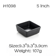 Load image into Gallery viewer, BalleenShiny Melamine Black Sauce Dish Frost Tableware Seasoning Vinegar Relish Plate Kitchen Cooking Tools Flavor Dish Supply