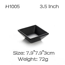 Load image into Gallery viewer, BalleenShiny Melamine Black Sauce Dish Frost Tableware Seasoning Vinegar Relish Plate Kitchen Cooking Tools Flavor Dish Supply