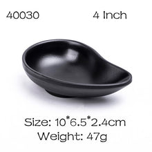 Load image into Gallery viewer, BalleenShiny Melamine Black Sauce Dish Frost Tableware Seasoning Vinegar Relish Plate Kitchen Cooking Tools Flavor Dish Supply