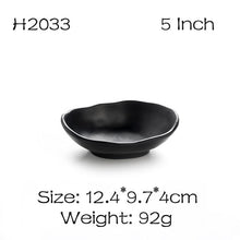 Load image into Gallery viewer, BalleenShiny Melamine Black Sauce Dish Frost Tableware Seasoning Vinegar Relish Plate Kitchen Cooking Tools Flavor Dish Supply