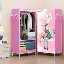 Load image into Gallery viewer, Non-woven Cloth Wardrobes Storage Cabinet Panorama Folding Cloth Closet Cartoon 3D Wardrobe Small Wardrobe Closet