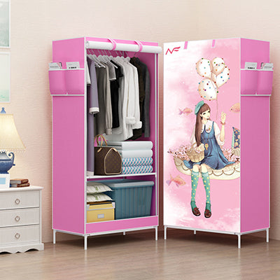 Non-woven Cloth Wardrobes Storage Cabinet Panorama Folding Cloth Closet Cartoon 3D Wardrobe Small Wardrobe Closet