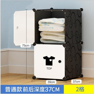 Simple Portable Wardrobe Assembly Plastic Wardrobe Bedroom Locker Wardrobe