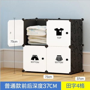 Simple Portable Wardrobe Assembly Plastic Wardrobe Bedroom Locker Wardrobe