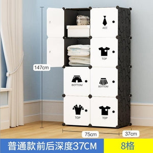 Simple Portable Wardrobe Assembly Plastic Wardrobe Bedroom Locker Wardrobe