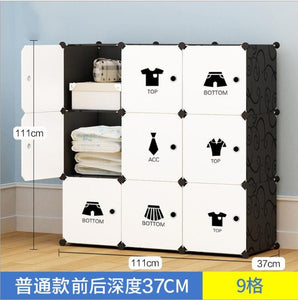 Simple Portable Wardrobe Assembly Plastic Wardrobe Bedroom Locker Wardrobe