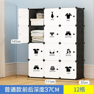 Simple Portable Wardrobe Assembly Plastic Wardrobe Bedroom Locker Wardrobe