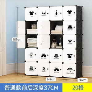 Simple Portable Wardrobe Assembly Plastic Wardrobe Bedroom Locker Wardrobe