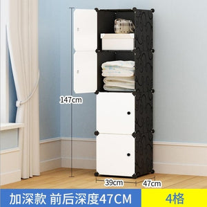 Simple Portable Wardrobe Assembly Plastic Wardrobe Bedroom Locker Wardrobe