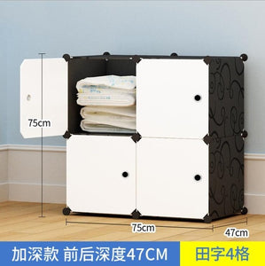 Simple Portable Wardrobe Assembly Plastic Wardrobe Bedroom Locker Wardrobe