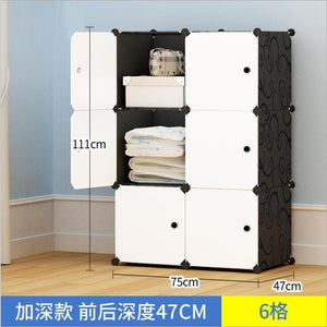 Simple Portable Wardrobe Assembly Plastic Wardrobe Bedroom Locker Wardrobe