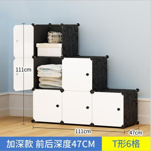 Simple Portable Wardrobe Assembly Plastic Wardrobe Bedroom Locker Wardrobe