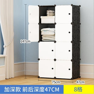 Simple Portable Wardrobe Assembly Plastic Wardrobe Bedroom Locker Wardrobe