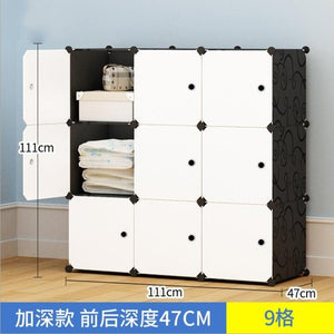 Simple Portable Wardrobe Assembly Plastic Wardrobe Bedroom Locker Wardrobe