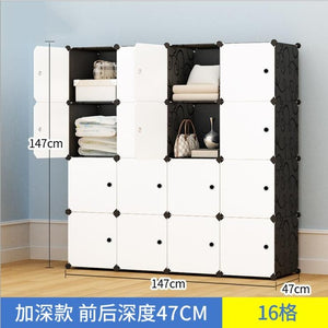 Simple Portable Wardrobe Assembly Plastic Wardrobe Bedroom Locker Wardrobe