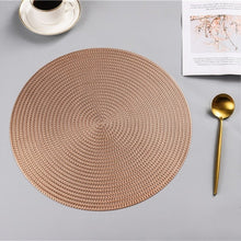 Load image into Gallery viewer, 38CM Round PVC Placemat Kitchen Dining Table Mats Steak Pad Anti-scalding Insulation Pads INS Nordic Hotel Restaurant Home Decor